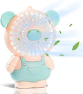 Portable USB Fan, Mini Fan with Cute Pig Shape Design, Quiet Dimmable USB Rechargeable Small Fan with 2 Powerful Wind for Office, Bedroom, Great Gift for Children (Pig, Pink)